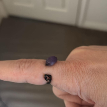 Adjustable Amethyst Ring