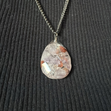 Large Natural super seven gemstone pendant
